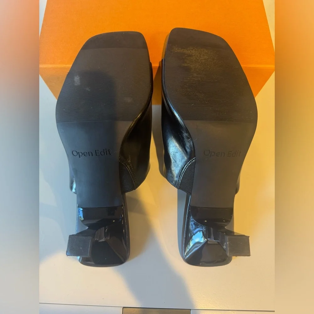 Open Edit Black Mules Size 11 - Picture 7 of 8